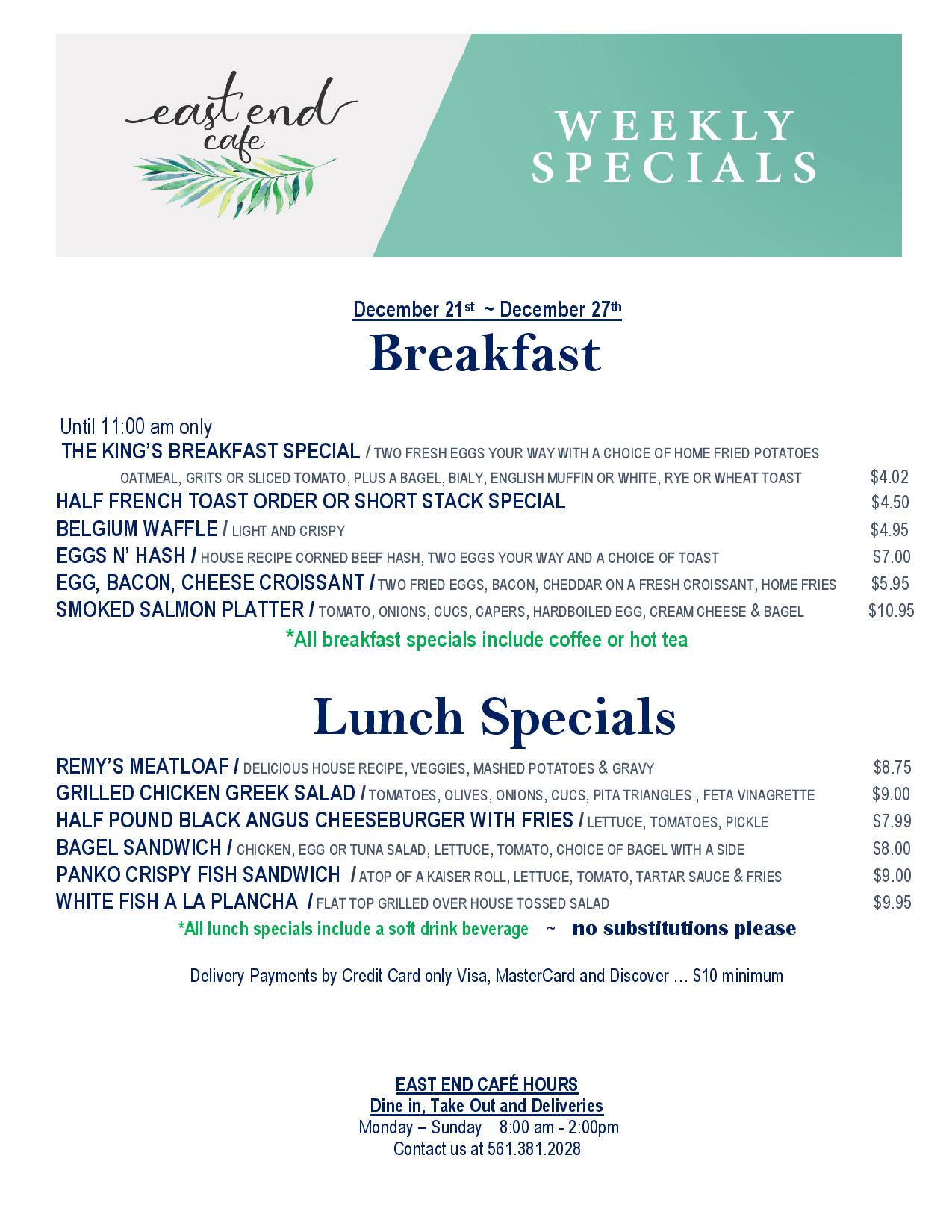 East End Café Photo Gallery Kings Point Delray